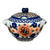 Polish Pottery 3" Sugar Bowl (Bouquet in a Basket) | C003S-JZK at PolishPotteryOutlet.com