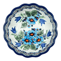 A picture of a Polish Pottery Zaklady 6" Blossom Bowl (Julie's Garden) | Y1945A-ART165 as shown at PolishPotteryOutlet.com/products/6-blossom-bowl-julies-garden-y1945a-art165