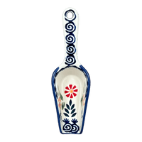 A picture of a Polish Pottery 6" Scoop (Flower Power) | L018T-JS14 as shown at PolishPotteryOutlet.com/products/6-scoop-flower-power-l018t-js14