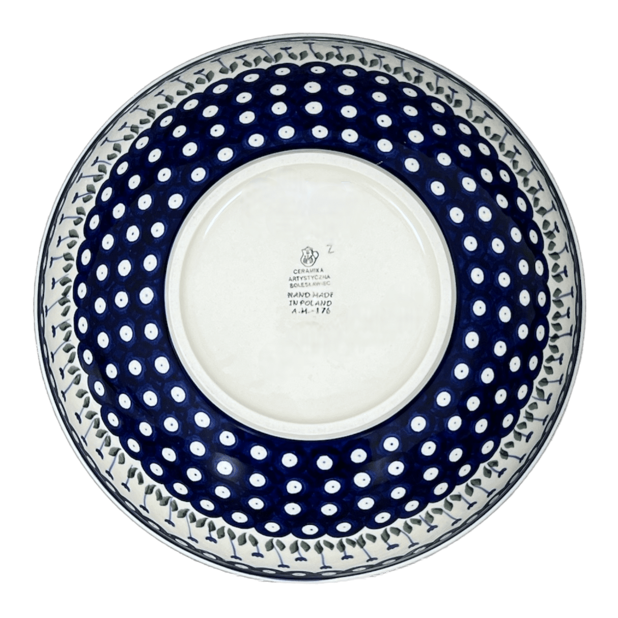 Bowl, Round, 12.75" in "Tulip Dot" by Ceramika Artystyczna | A154-377Z