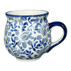 Polish Pottery Small Belly Mug (English Blue) | K067U-AS53 at PolishPotteryOutlet.com