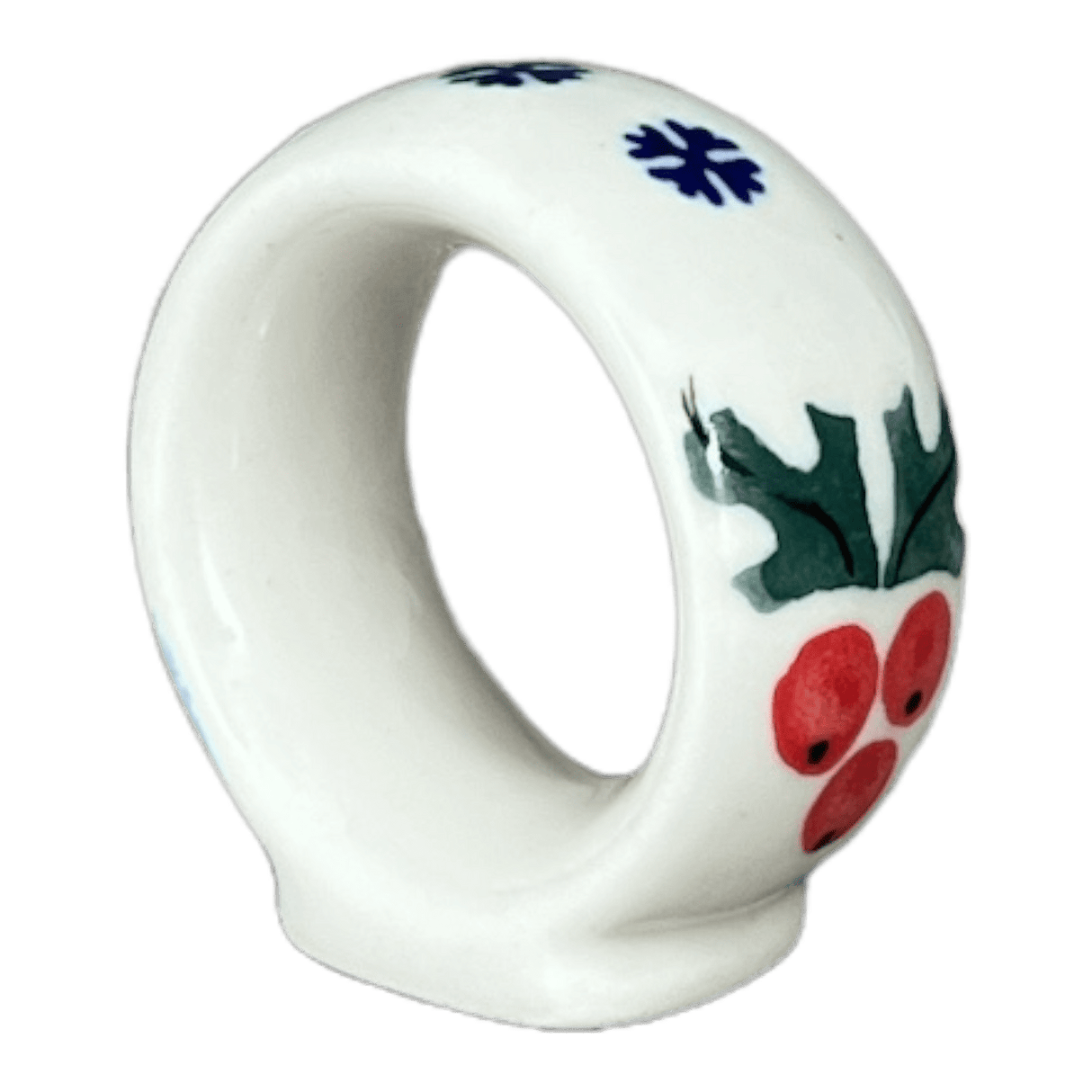 Napkin Ring, 2", WR (WR18B) in "Frosty & Friend" by W.R. Ceramika | WR18B-WR11