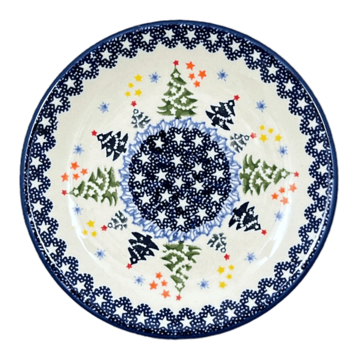 Plate, Round, Dessert, 6.5" in "Festive Forest" by Manufaktura | T130U-INS6