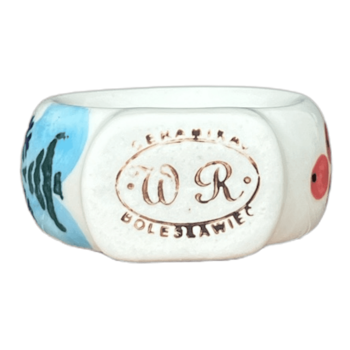 Napkin Ring, 2", WR (WR18B) in "Frosty & Friend" by W.R. Ceramika | WR18B-WR11