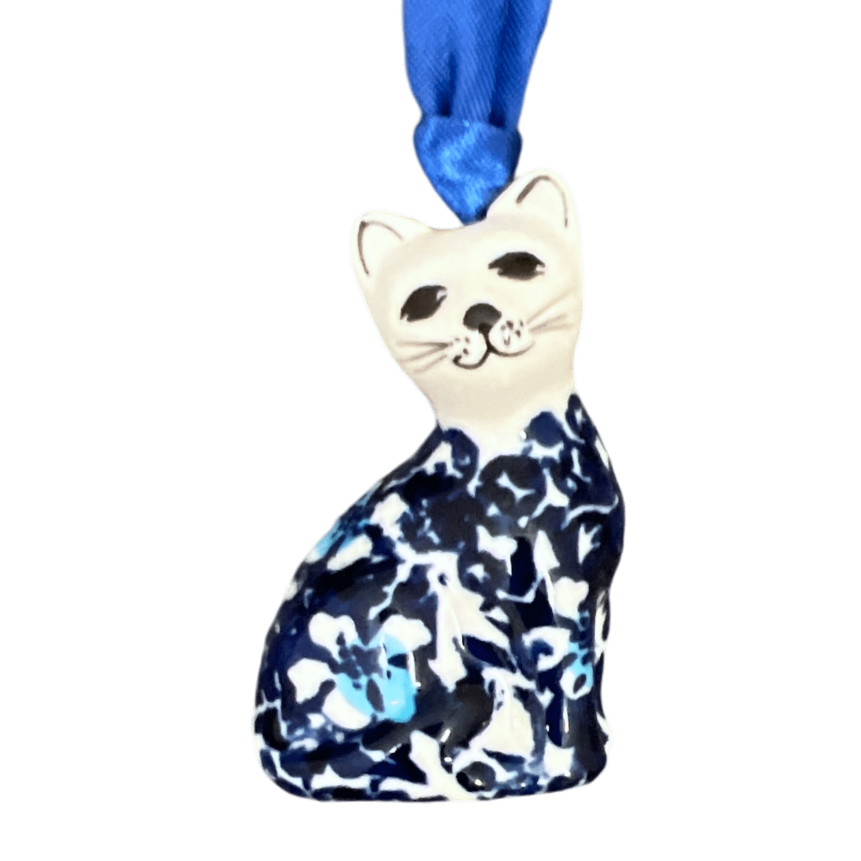 Ornament, Cat, 1.5" in "Blue on Blue" by Manufaktura | K018T-J109
