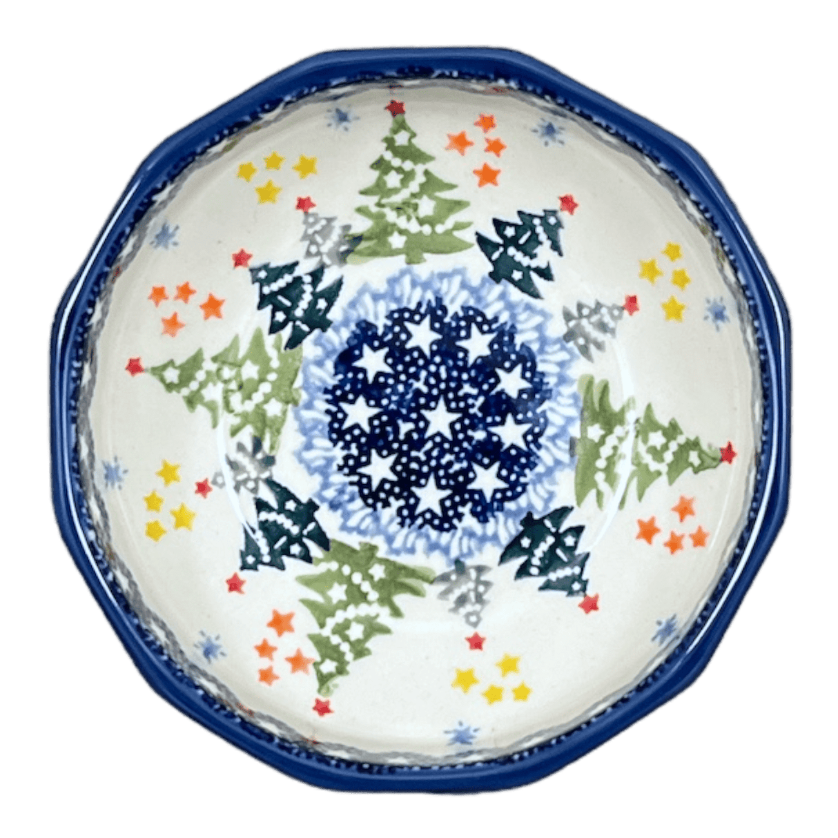 Bowl, Multiangular, 5" in "Festive Forest" by Manufaktura | M058U-INS6