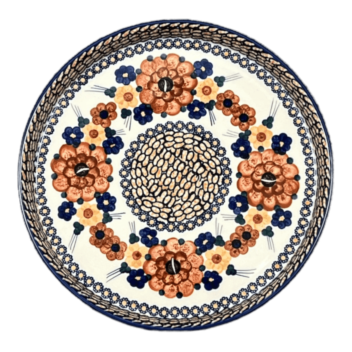 Tray, Round, 10.25" in "Bouquet in a Basket" by Manufaktura | T153S-JZK