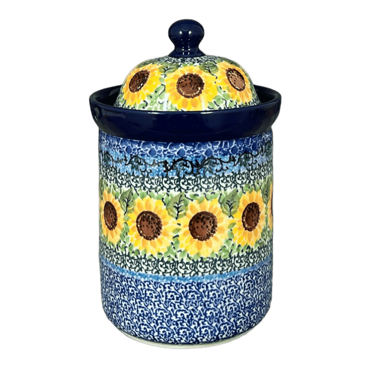 Canister, 1 Liter in "Sunflowers" by Ceramika Artystyczna | A491-U4739