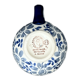 Polish Pottery Small Belly Mug (English Blue) | K067U-AS53 Additional Image at PolishPotteryOutlet.com