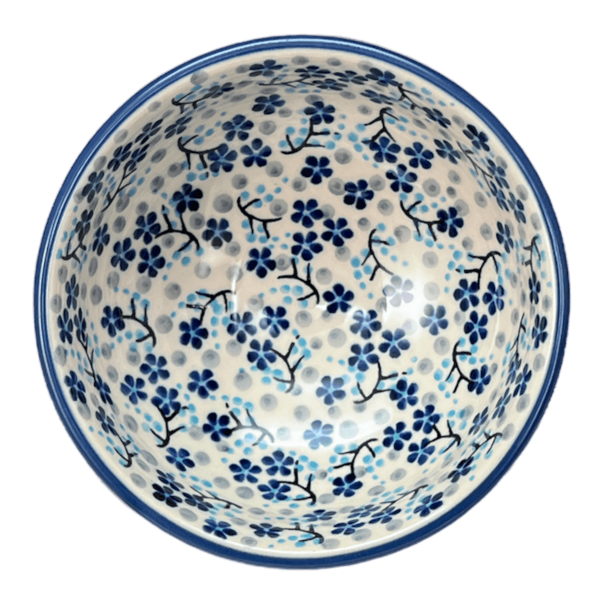 Bowl, Round, Dipping, 4.25" in "Scattered Blues" by Manufaktura | M153S-AS45