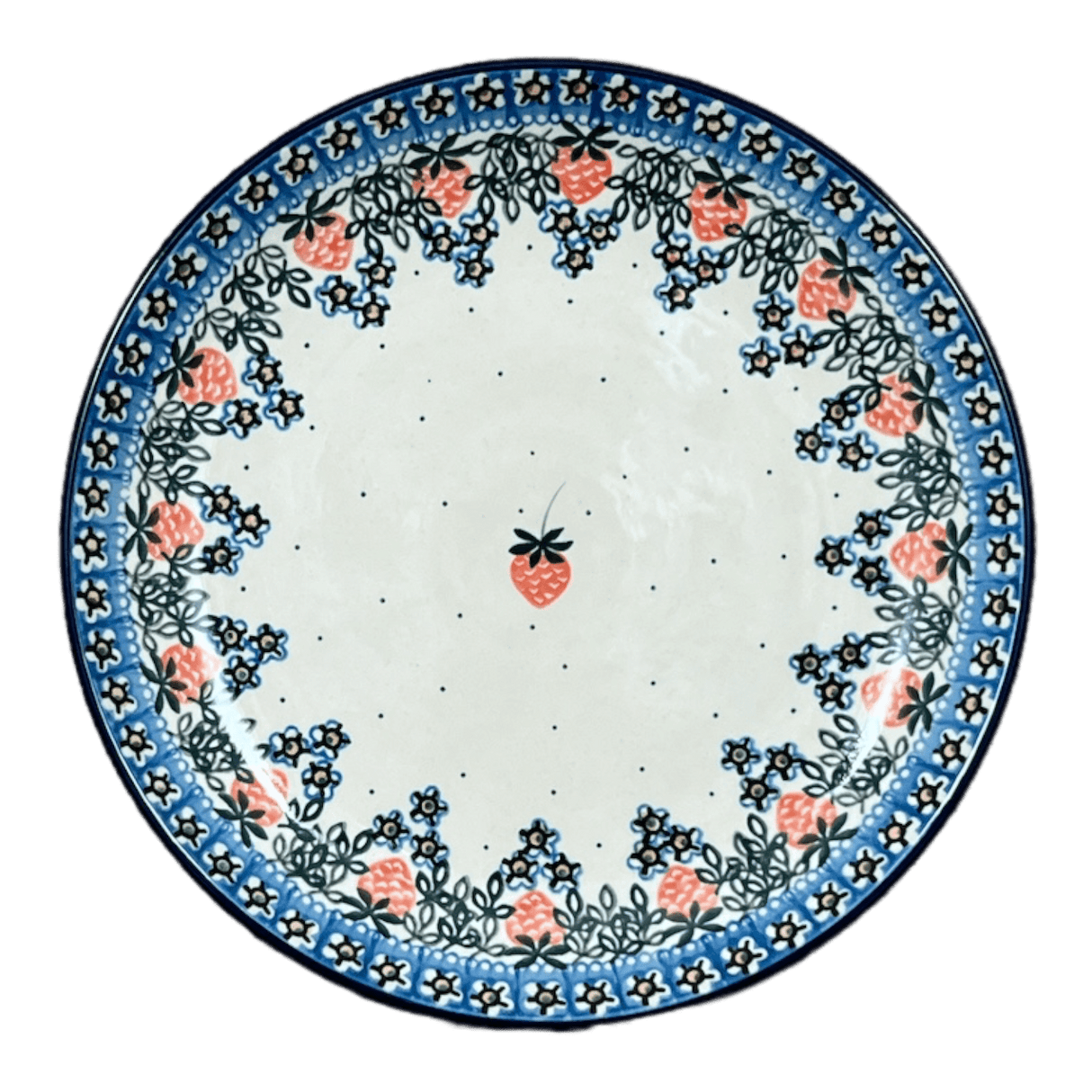 Plate, Round, Dinner, 10" in "Strawberry Patch" by Ceramika Artystyczna | A257-721X