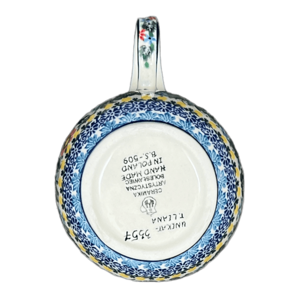 Bowl, Round, Loop Handle, 16 oz in "Hummingbird Bouquet" by Ceramika Artystyczna | A845-U3357