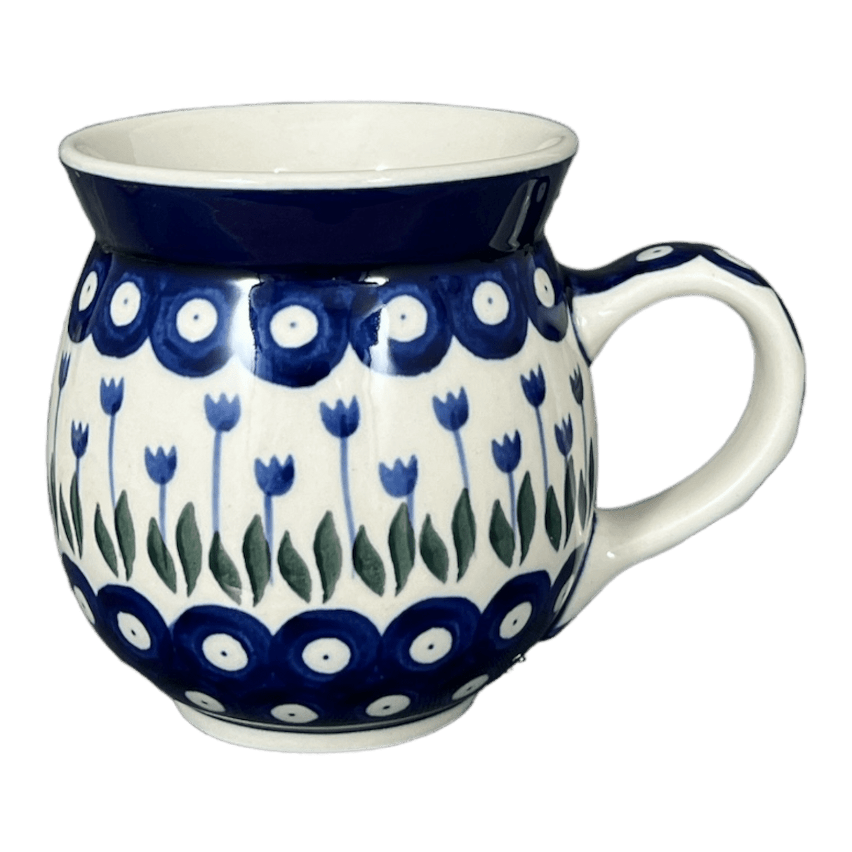 Mug, Belly Mug, 16 oz Large in "Tulip Dot" by Ceramika Artystyczna | A073-377Z