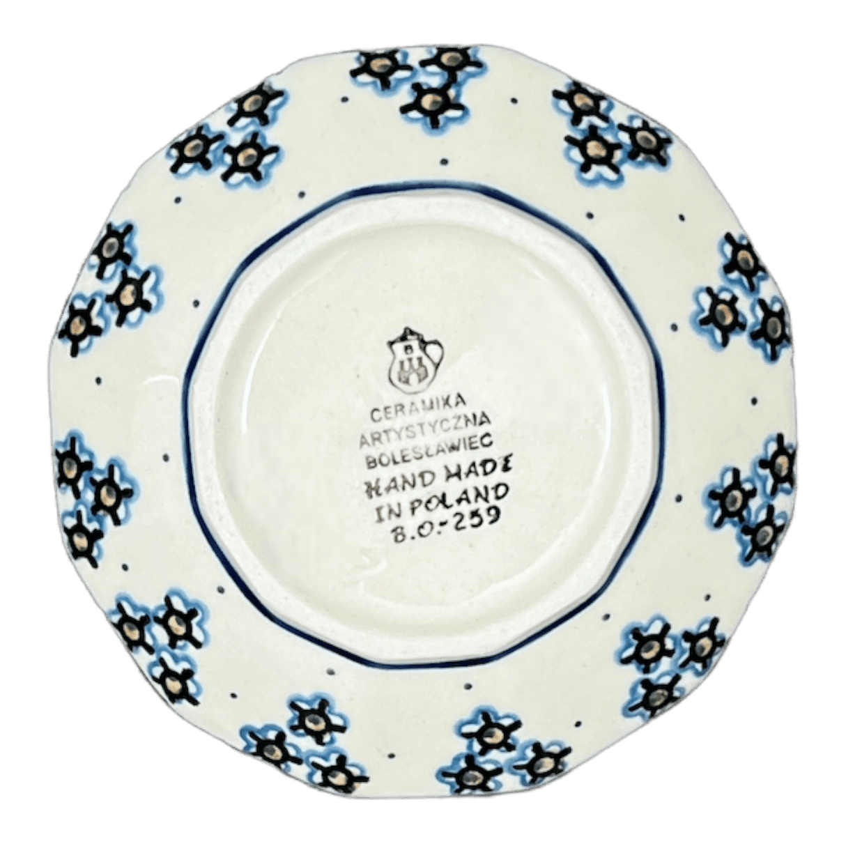 Bowl, Multiangular, 5" in "Strawberry Patch" by Ceramika Artystyczna | A221-721X