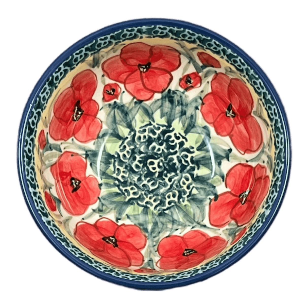 Bowl, Round, 6" in "Poppies in Bloom" by Manufaktura | M089S-JZ34