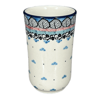 A picture of a Polish Pottery CA 12 oz. Tumbler (Winter Aspen) | A076-1995X as shown at PolishPotteryOutlet.com/products/c-a-12-oz-tumbler-winter-aspen-a076-1995x