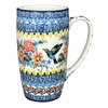 Polish Pottery CA 14 oz. Mug (Hummingbird Bouquet) | AC52-U3357 at PolishPotteryOutlet.com