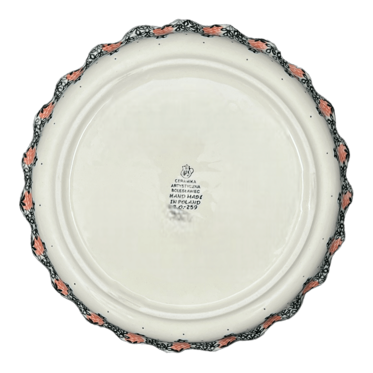 Quiche/Pie Dish, 10" in "Strawberry Patch" by Ceramika Artystyczna | A636-721X