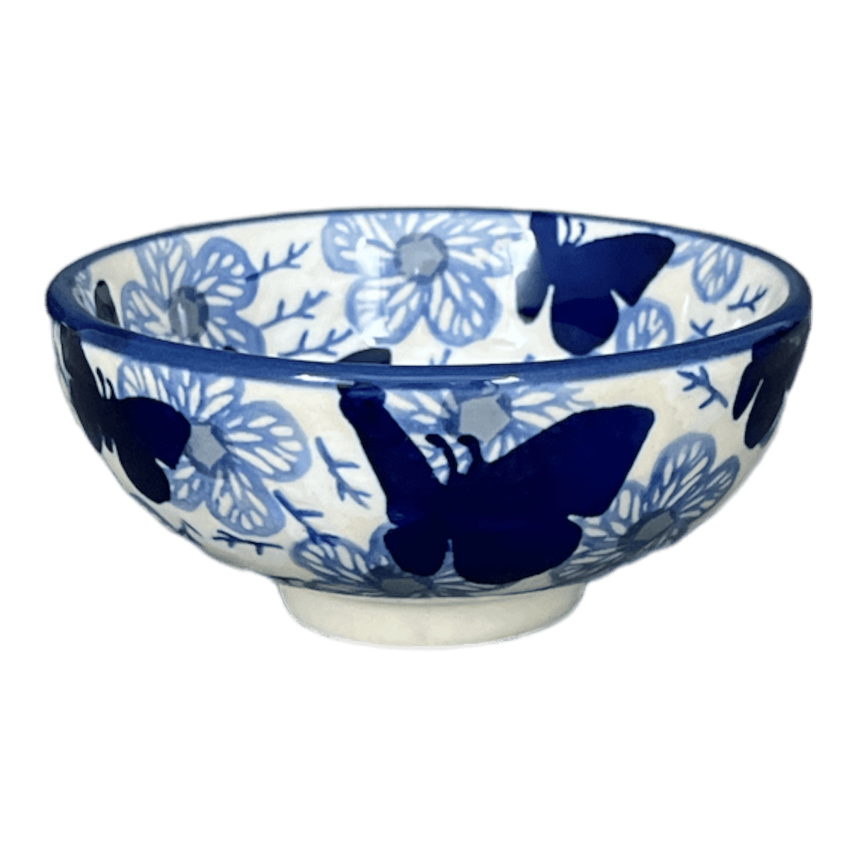 Bowl, Round, Dipping, 4.25" in "Blue Butterfly" by Manufaktura | M153U-AS58