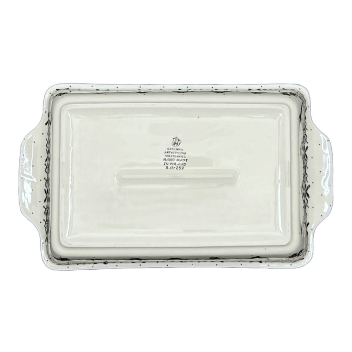 Casserole, Rectangular, Handles, 13" x 8" in "Strawberry Patch" by Ceramika Artystyczna | AA59-721X
