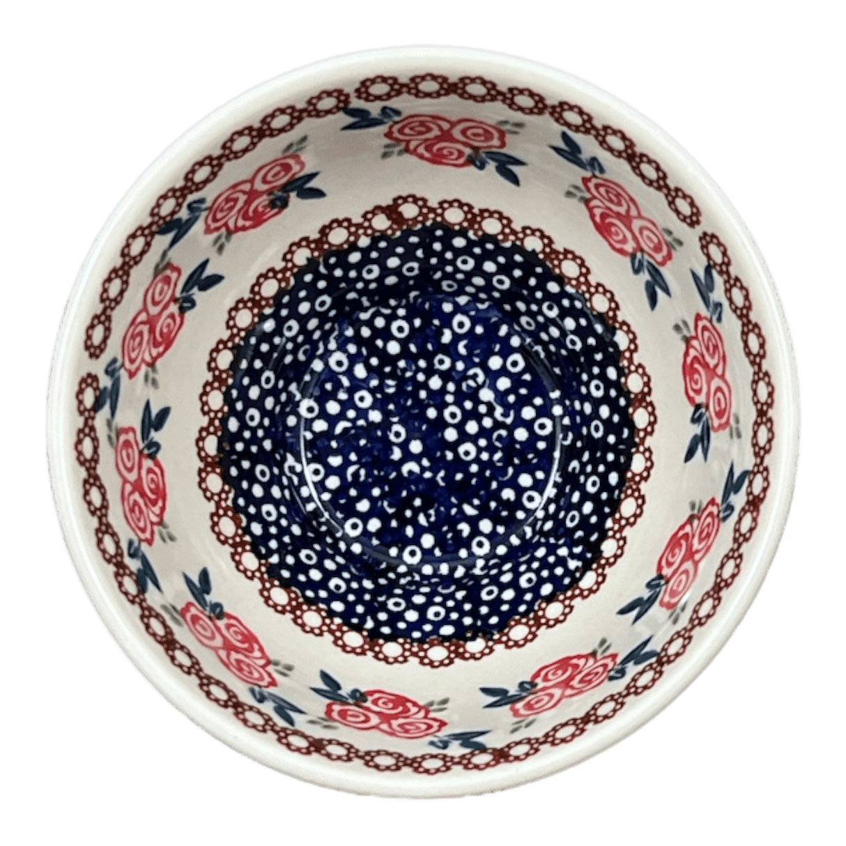 Bowl, Round, Fancy, 5.5" in "Parade of Roses" by Manufaktura | C018T-MCR1