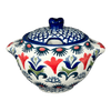 Polish Pottery 3" Sugar Bowl (Scandinavian Scarlet) | C003U-P295 at PolishPotteryOutlet.com