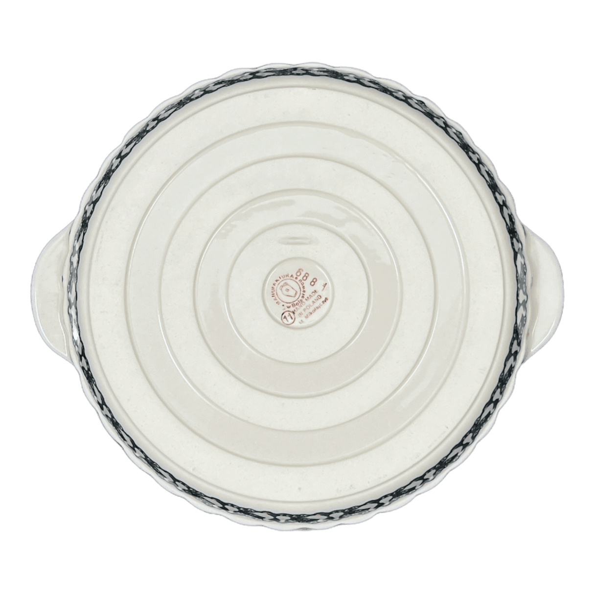 Baker, Round, Pie Plate, Handles, 9.75" in "Lucky Duck" by Manufaktura | Z148T-P322