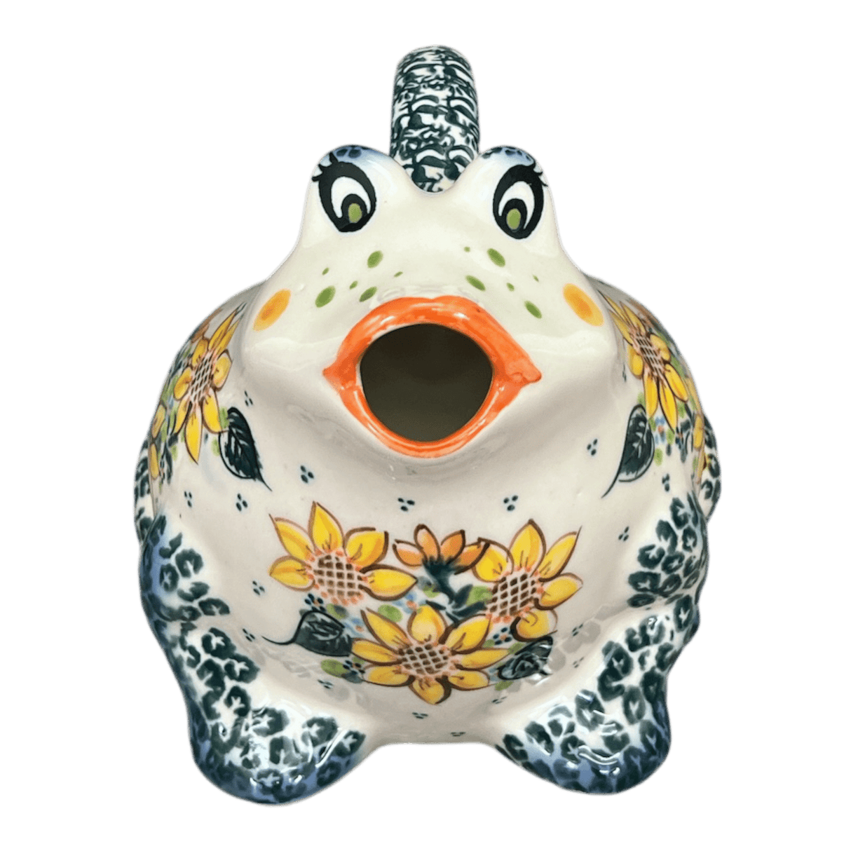 Watering Can, Frog, 40 oz in "Sunflower Party" by Galia | GZW23-ASZ1