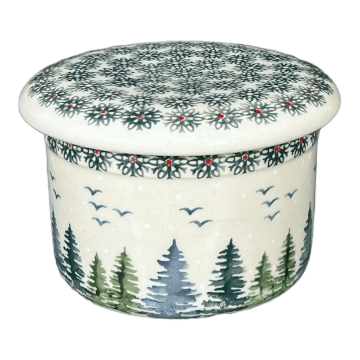 Butter Crock, 4.5" in "Pine Forest" by Manufaktura | M136S-PS29