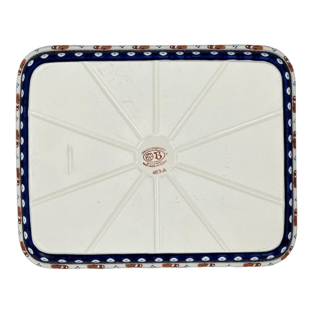 Baker, Rectangular, 9" x 11.75" in "Persimmon Dot" by Zaklady | Y371A-D479