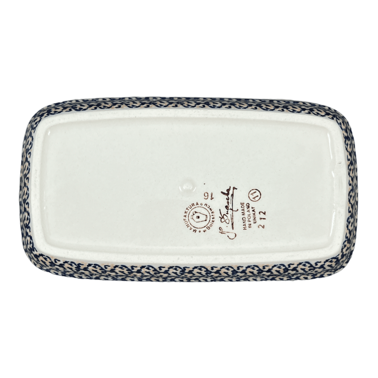 Butter Dish, American, 4" x 7.5" in "Hummingbird Harvest" by Manufaktura | M074S-JZ35