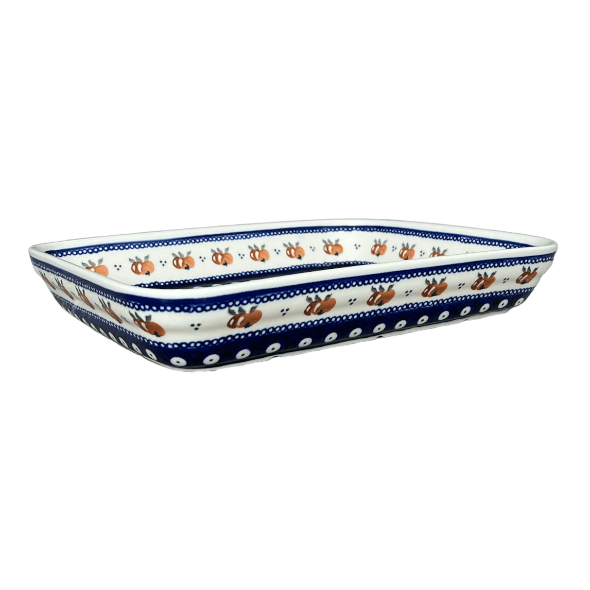 Baker, Rectangular, 9" x 11.75" in "Persimmon Dot" by Zaklady | Y371A-D479