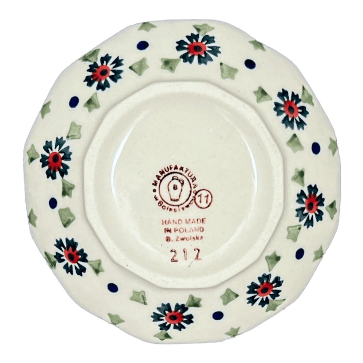 Bowl, Multiangular, 5" in "Lady Bugs" by Manufaktura | M058T-IF45