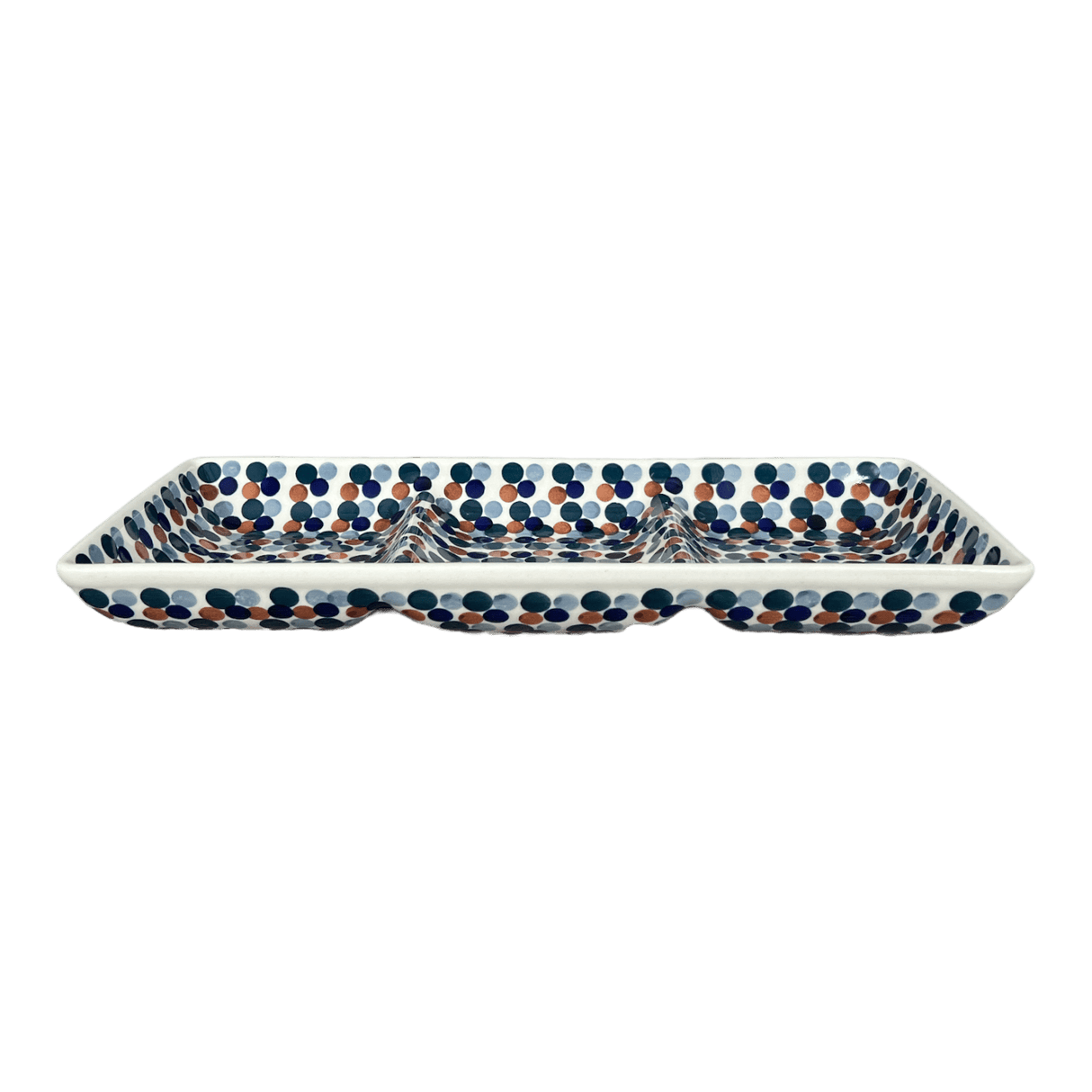 Dish, Divided, 3 Section, 14" x 6.5" in "Fall Confetti" by Manufaktura | P155U-BM01