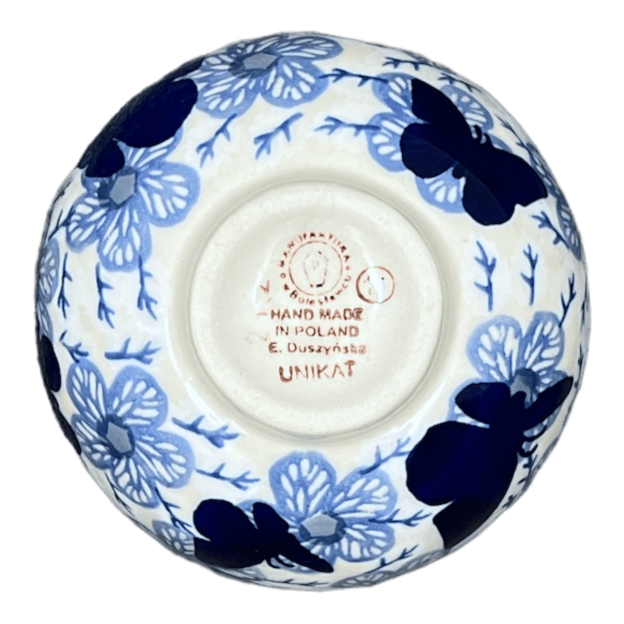Bowl, Round, Dipping, 4.25" in "Blue Butterfly" by Manufaktura | M153U-AS58