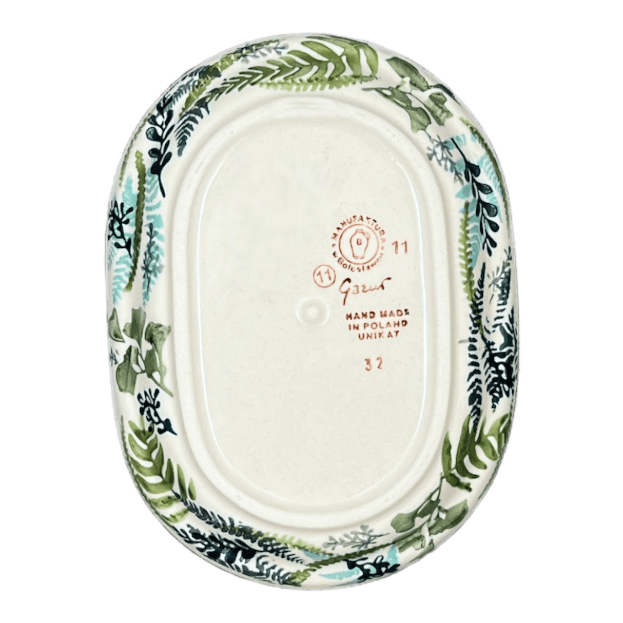 Butter Dish, Fancy, 5" x 7" in "Scattered Ferns" by Manufaktura | M077S-GZ39