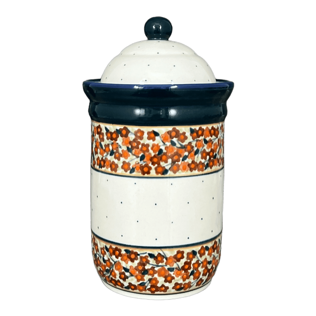 Canister, 1 Liter in "Orange Wreath" by Zaklady | Y1243-DU52
