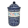 Polish Pottery Zaklady 1 Liter Container (Climbing Aster) | Y1243-A1145A at PolishPotteryOutlet.com