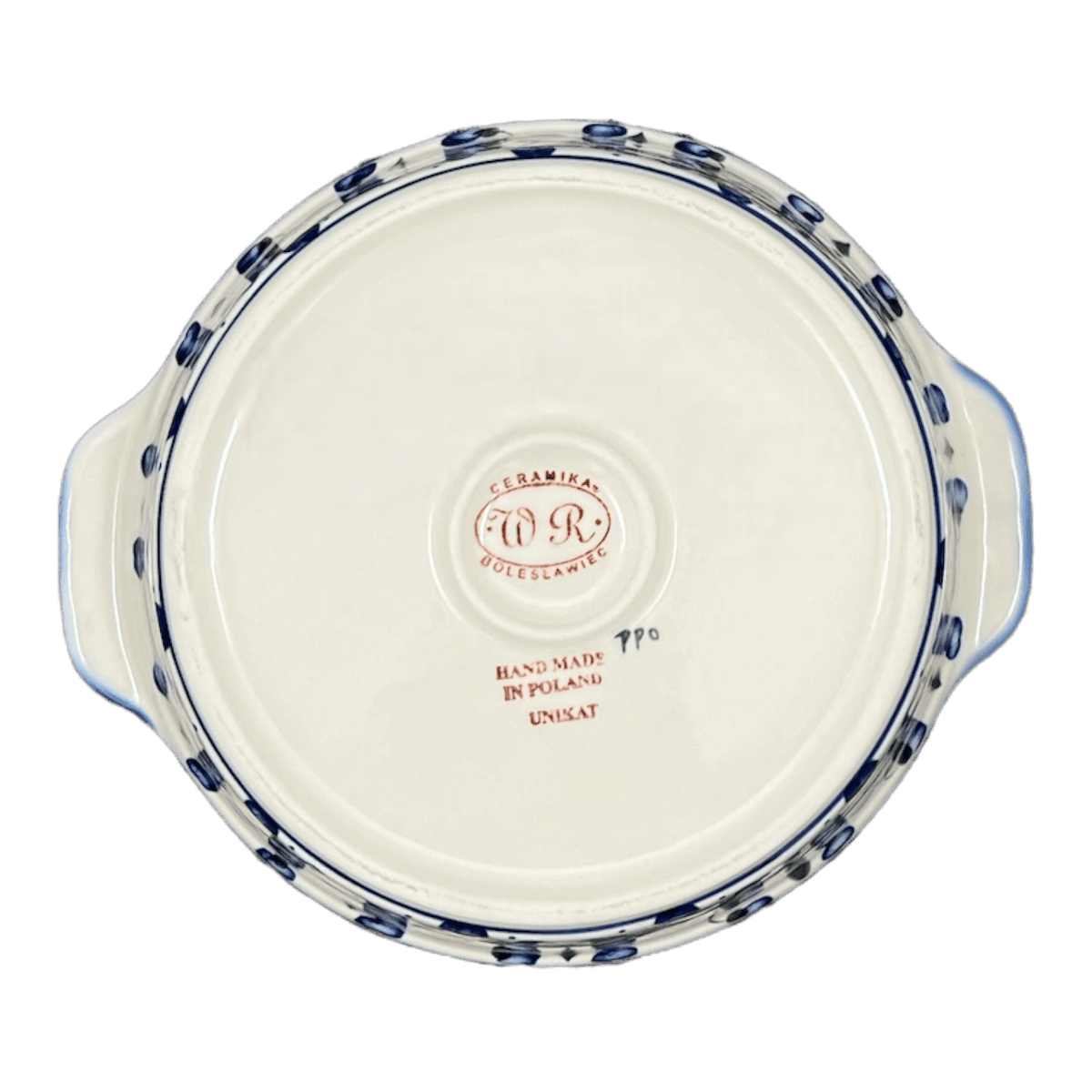 Baker, Round, 8", WR (WR43F) in "Pansy Wreath" by W.R. Ceramika | WR43F-EZ2