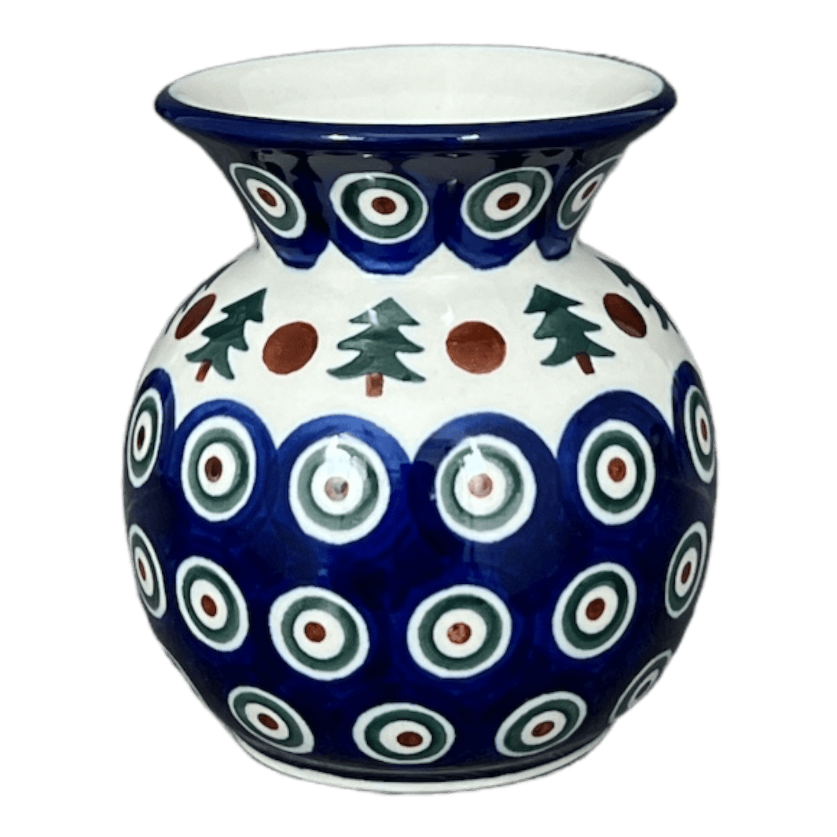 Vase, Round, 4" in "Peacock Pine" by Ceramika Artystyczna | A048-366X