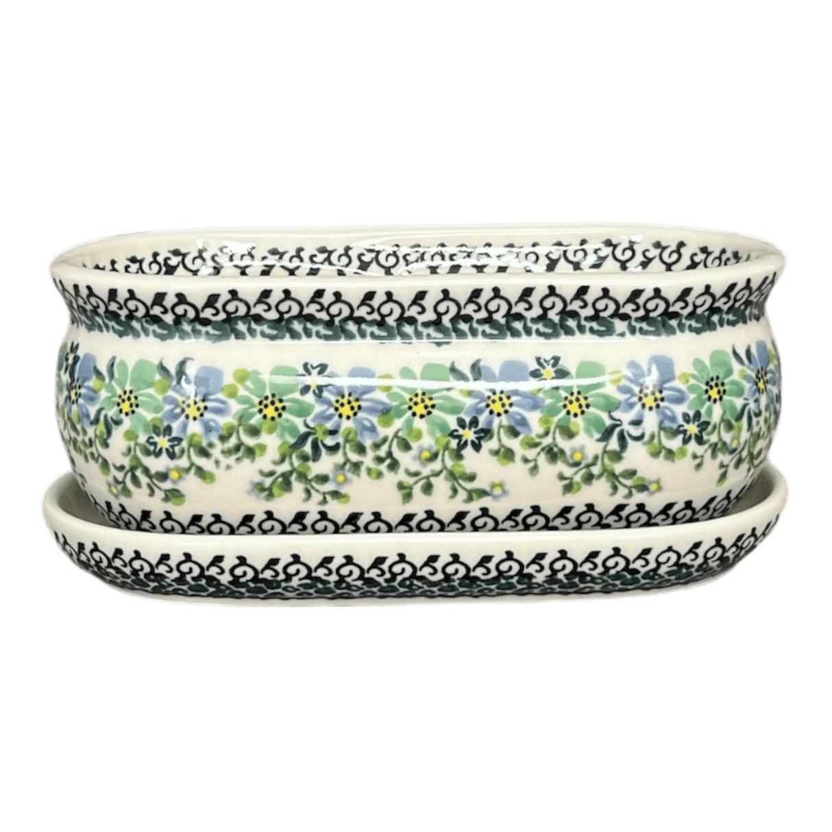 Herb Pot, 6.9" in "Blue & Green Dream" by Galia | GDN11-UHP2