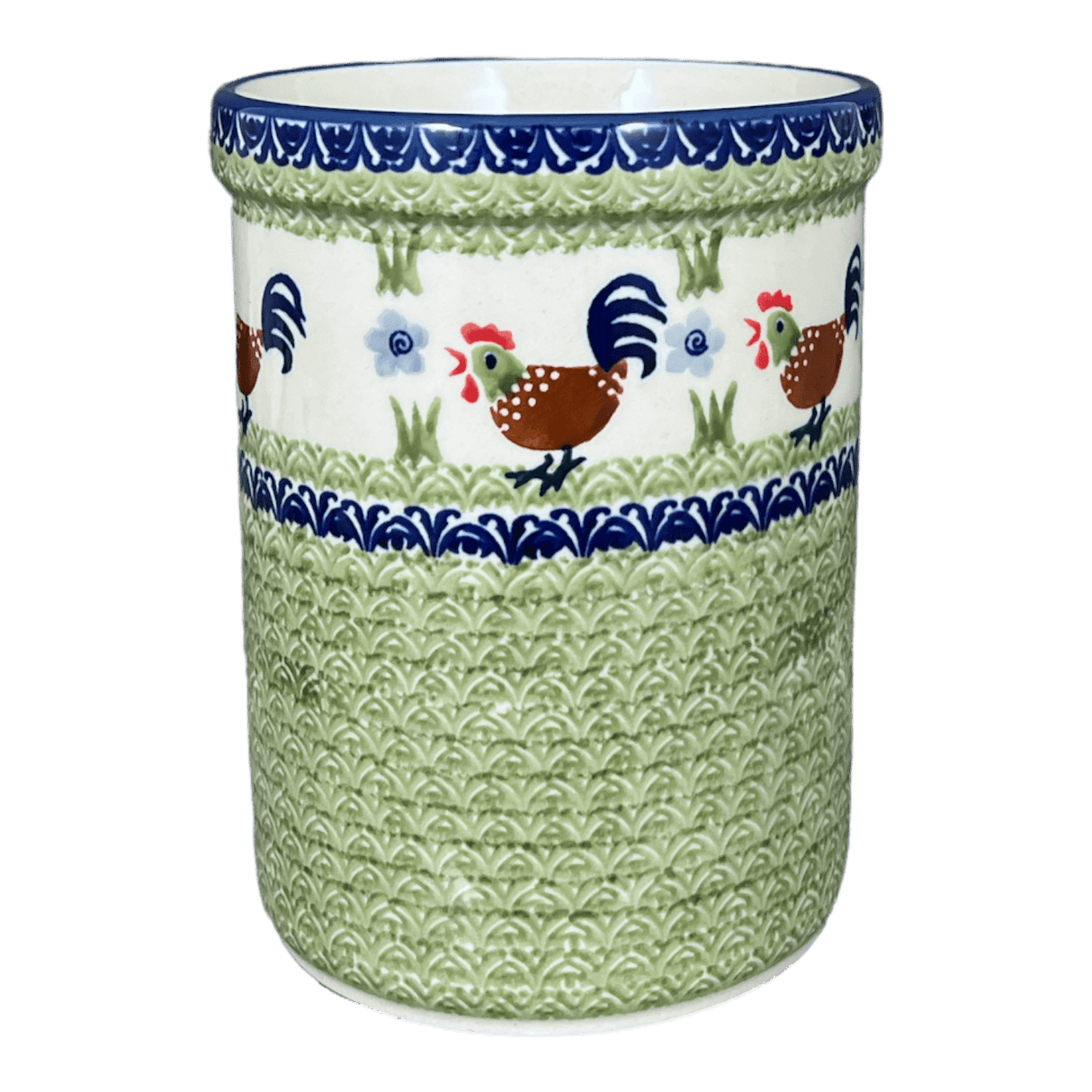 Utensil Holder, 7" in "Chicken Dance" by Manufaktura | P082U-P320