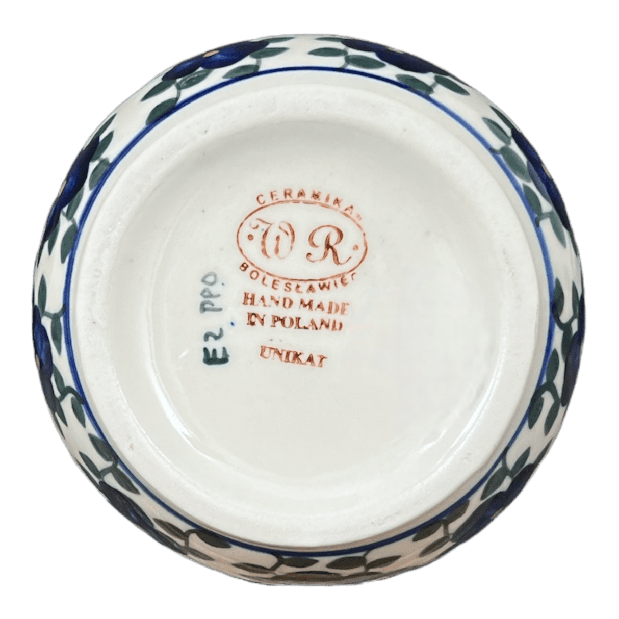 Vase, Tall, 8.5", WR (WR30D) in "Pansy Storm" by W.R. Ceramika | WR30D-EZ3