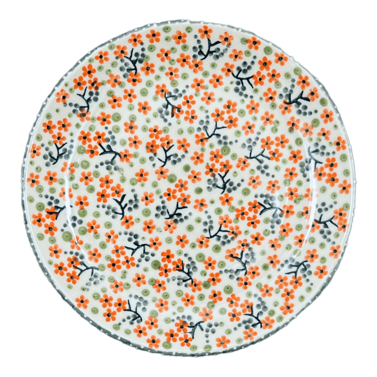Plate, Round, Dessert, 7.25" in "Peach Blossoms" by Manufaktura | T131S-AS46