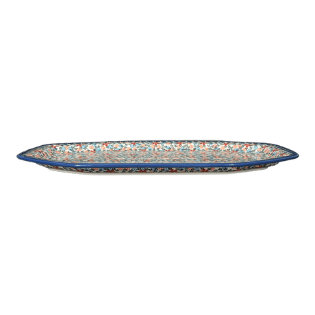 Tray, Platter, Angular, 10.5" x 18.5" in "Meadow in Bloom" by Andy | NDA333-A54