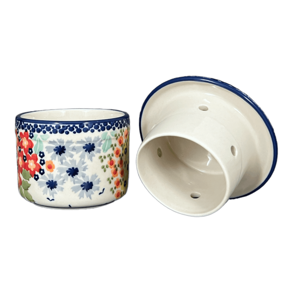 Butter Crock, 4.5" in "Brilliant Garden" by Manufaktura | M136S-DPLW
