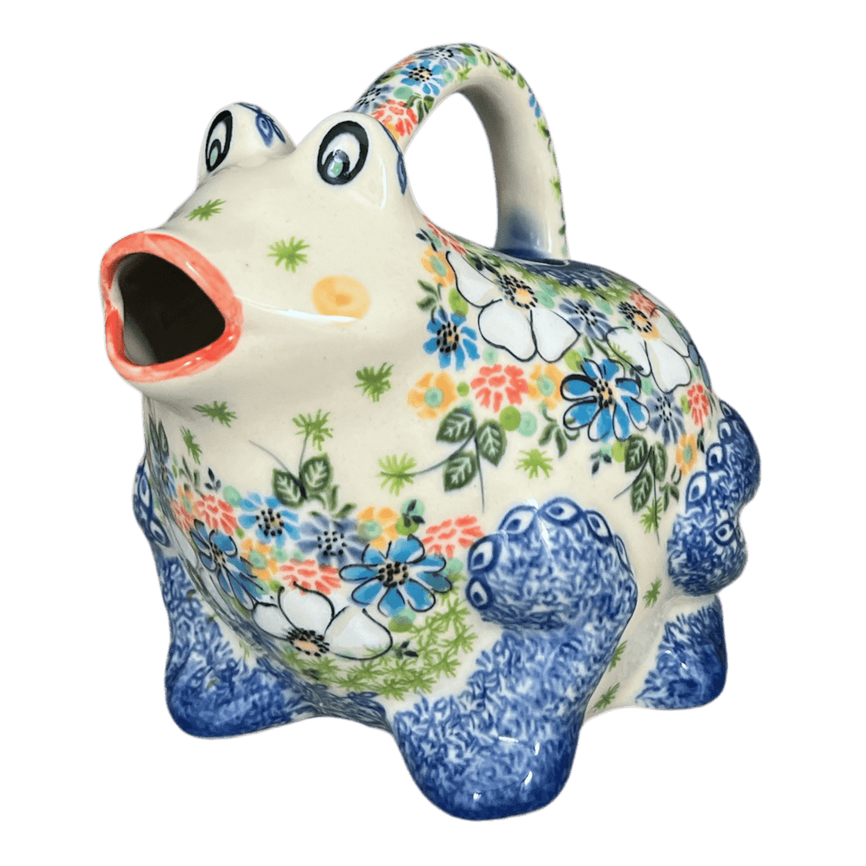 Watering Can, Frog, 40 oz in "Daisy Garden" by Galia | GZW23-ABP4