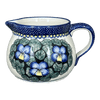 Polish Pottery 1.5 Liter Pitcher (Pansies) | D043S-JZB at PolishPotteryOutlet.com