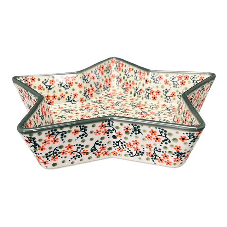 Baker, Star-Shaped, 10" in "Peach Blossoms - Solid Rim" by Manufaktura | M045S-AS46A