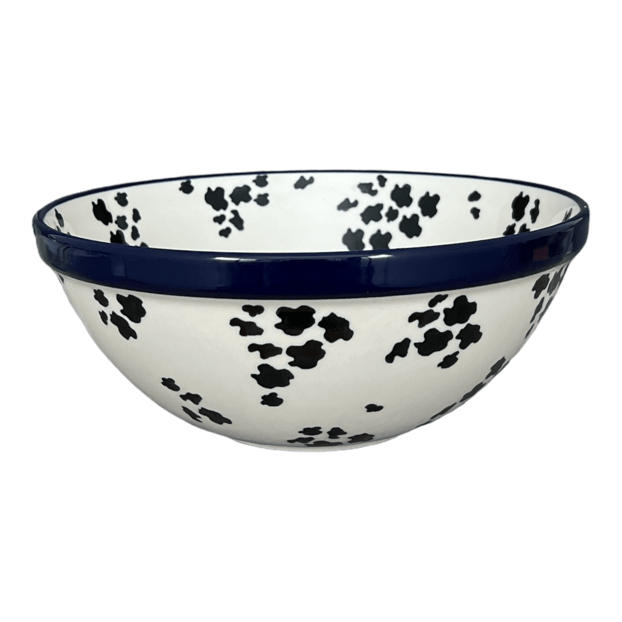 Bowl, Round, Kitchen, 9" in "Cowabunga - Blue Rim" by Ceramika Artystyczna | A056-2417X
